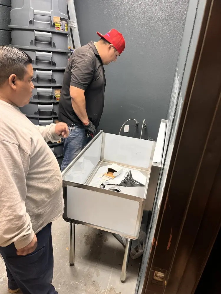 Commercial plumbing and sink installation in Silverlake